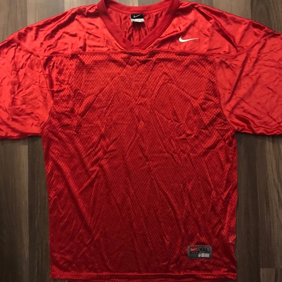 plain red football jersey